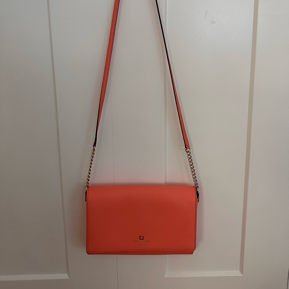 Peach/Coral Kate Spade Crossbody, never used